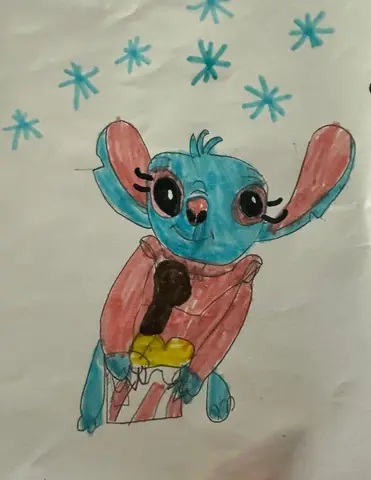 Рисунок — «Стич», Алиса, 6 лет
